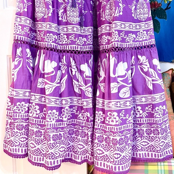 🌺🎉HP🎉🌺 NWT Farm Rio Lilac Sweet Garden Maxi Dress - Picture 14 of 16